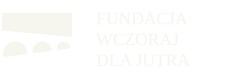 Białe logo fundacji.